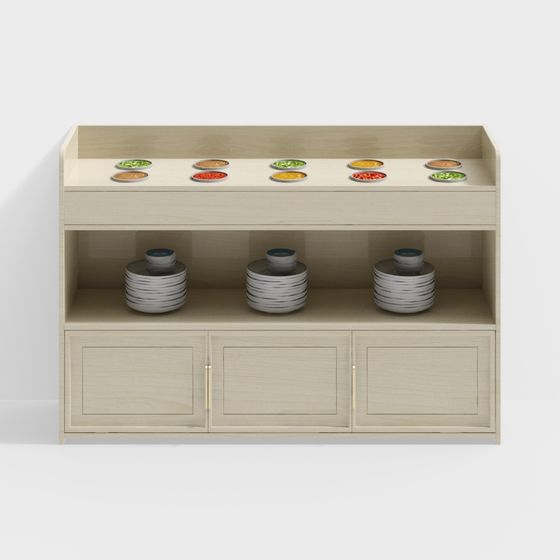 Sushi Bar Display 3D model for Creative Projects