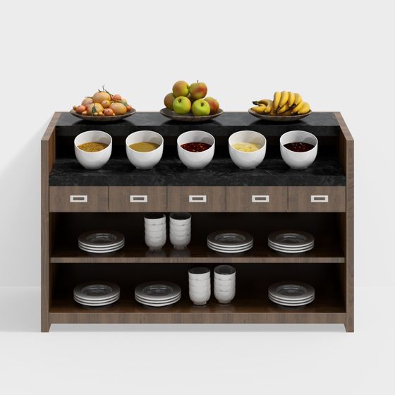 Versatile Storage Cabinet 3D model for Modern Interiors