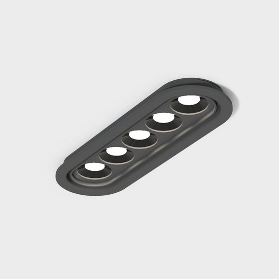 Contemporary Six-Hole Light Fixture 3D model for Creative Spaces