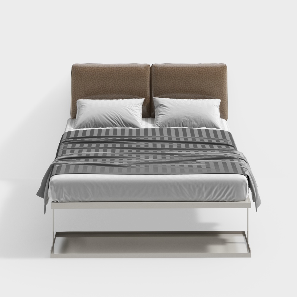 Modern double foldable bed