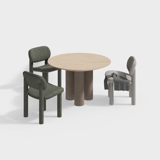 モダンなダイニングテーブルと椅子