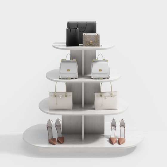 Elegant Display Rack 3D model for Modern Aesthetics