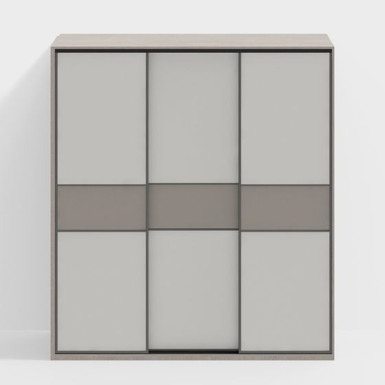 Modern Sliding Wardrobe 3D model