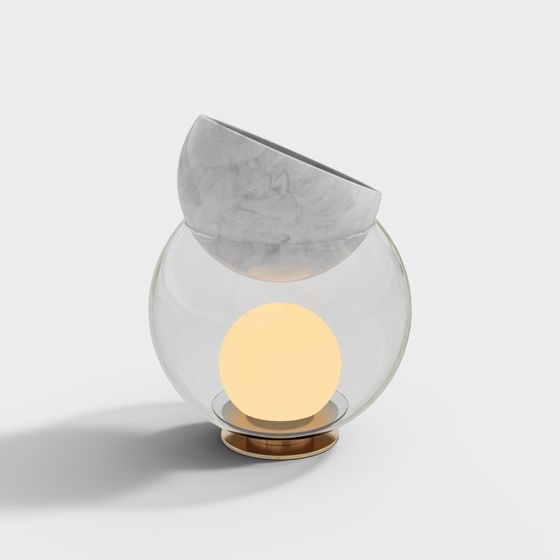 Glass Marble Lamp 3D model