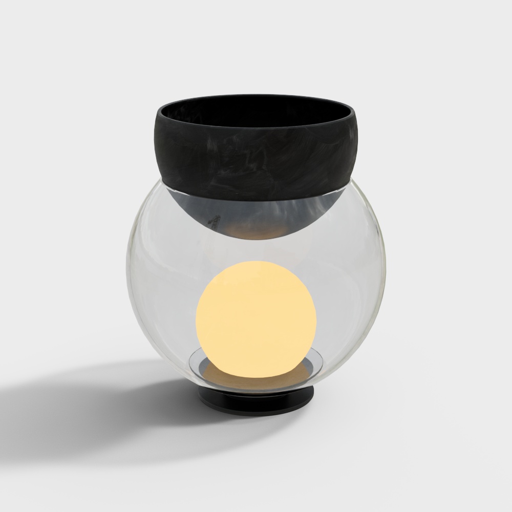 Bedroom modern table lamp black