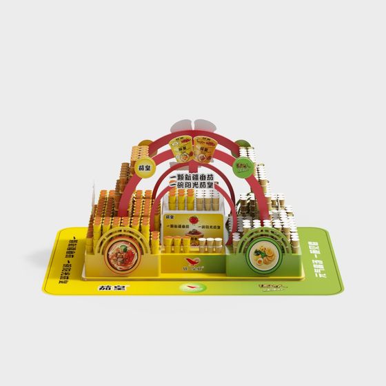 Vibrant Food Festival Stand 3D model