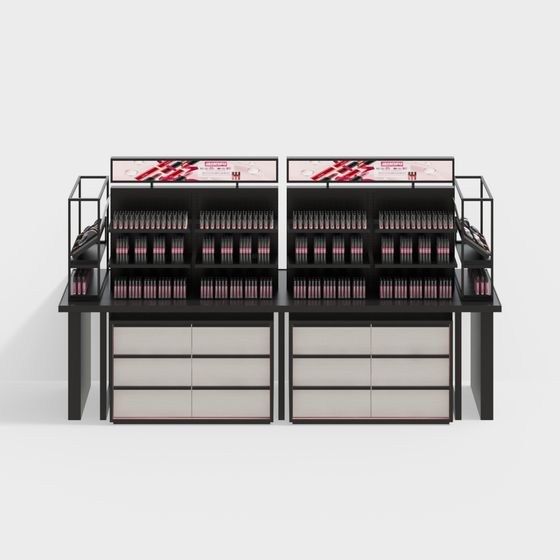 Chic Cosmetics Display Cabinet 3D model for Modern Spaces