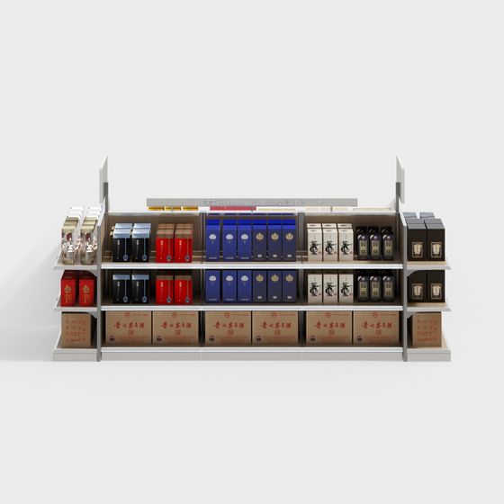 Modern Low-Poly Shelf 3D model