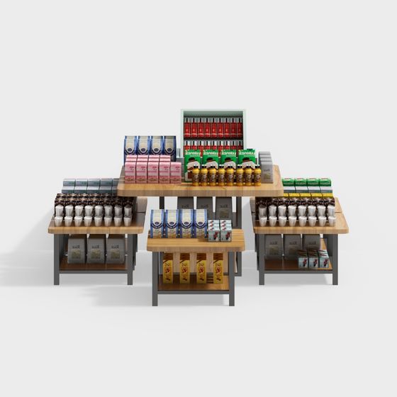 Grocery Display Stand 3D model