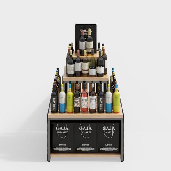 Elegant 3D Wine Rack Model Design