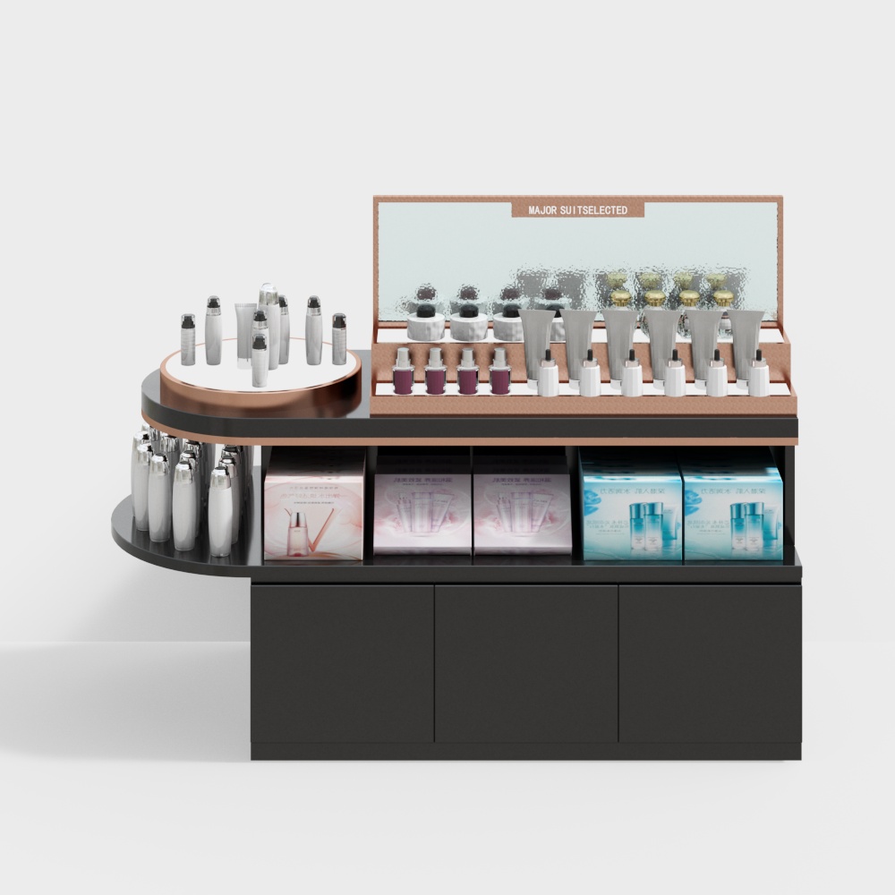 Cosmetic store shelves