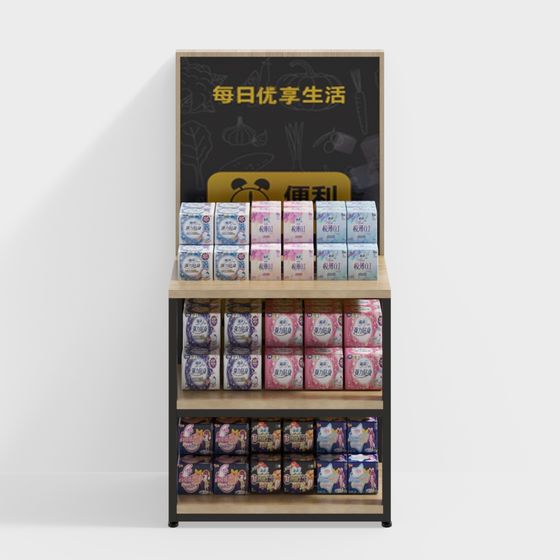 Stylish 3D Shelf Model for Creative Projects