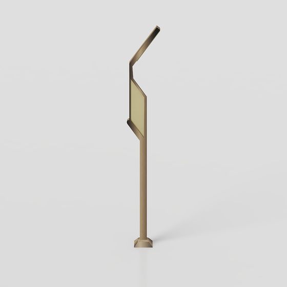 Elegant Low-Poly Street Lamp 3D model