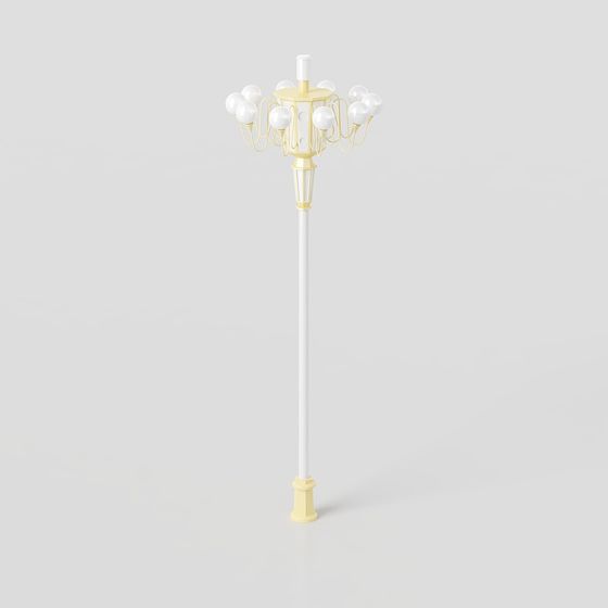 Retro Street Lamp 3D model with Low Poly Design