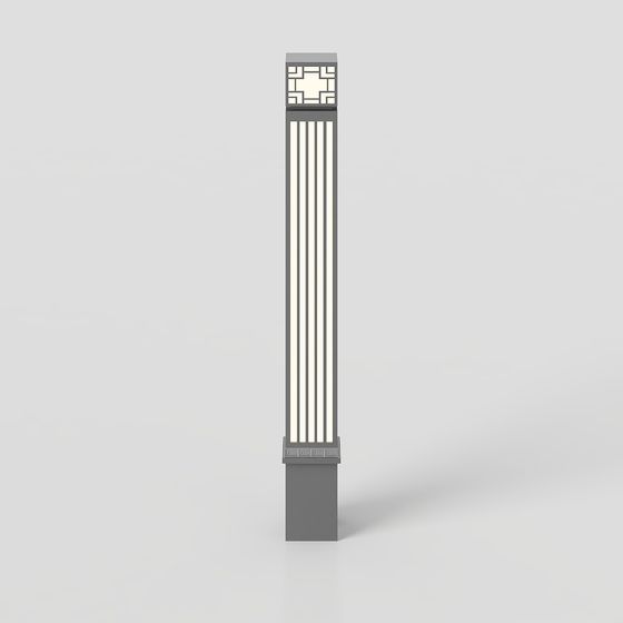 Elegant Low-Poly Street Lamp 3D model