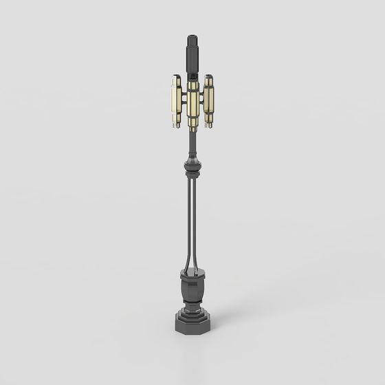Retro Futuristic Street Lamp 3D model