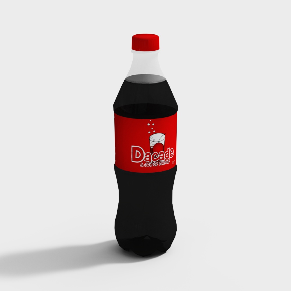 Dacade Cola Bottle 3D model - Low Poly and High Detail