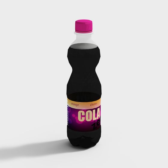 Stylish Low-Poly Cola Bottle 3D model