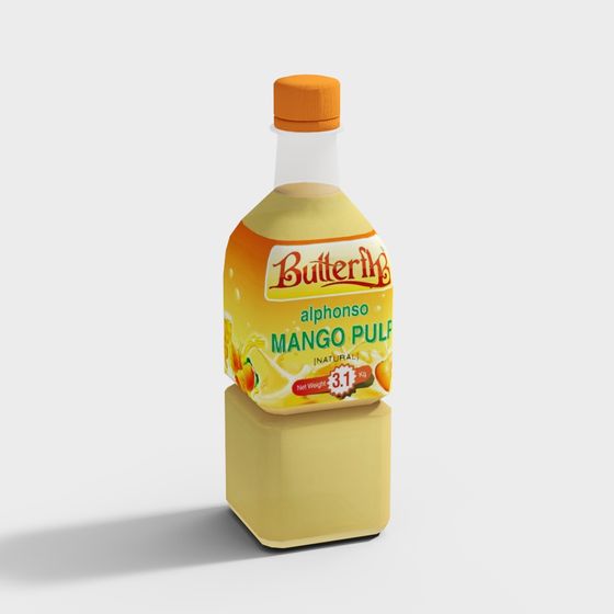 Mango Pulp Bottle 3D model for Creative Projects