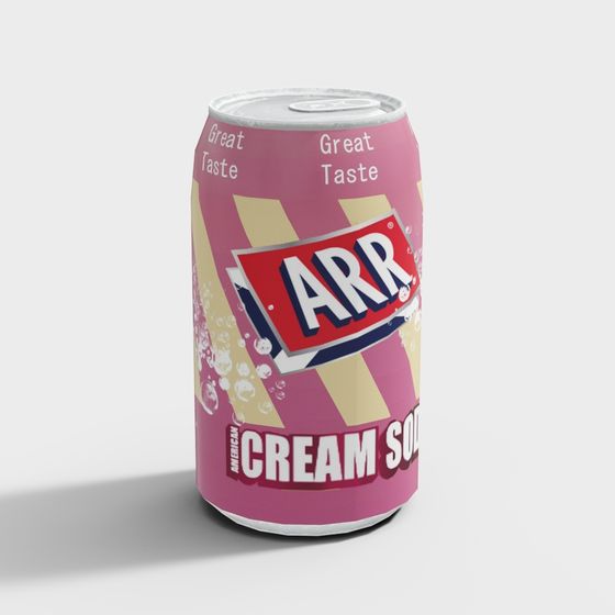 Cream Soda Can 3D model for Creative Projects