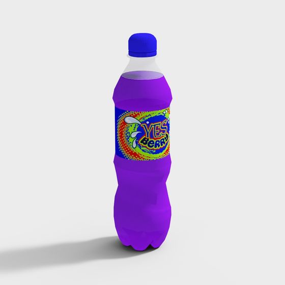 Vibrant Berry Bottle 3D Model
