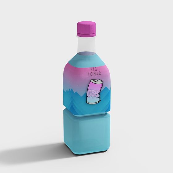 Nic Tonic Bottle Drink 3D Model