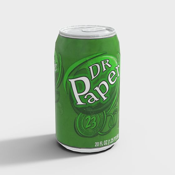 Dr. Paper Can 3D Model for Creative Projects