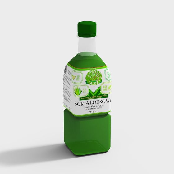 Aloe Vera Juice Bottle 3D model