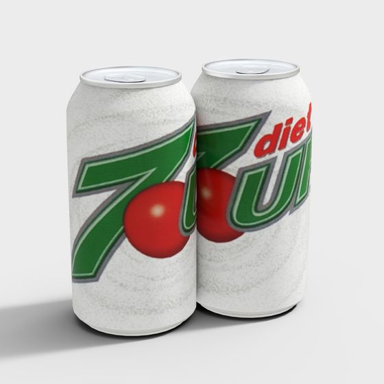 7-Up Soda Can 3D Model for Creative Projects