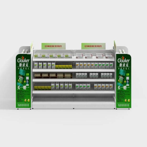 Clouker Drug Display Rack 3D model for Retail Projects