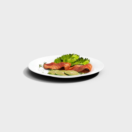 Smoked Salmon Platter 3D model