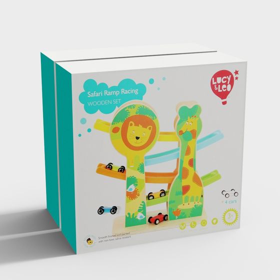 Safari Ramp Racing Wooden Set 3D model