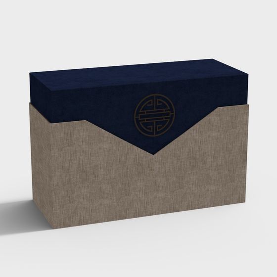 Elegant Vintage Storage Box 3D model for Creative Spaces