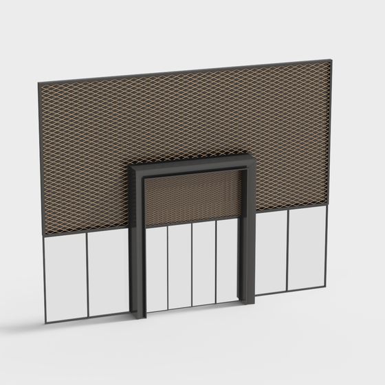 Sophisticated Low-Poly Doorway 3D model