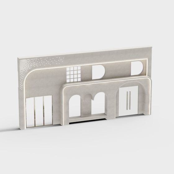 Futuristic Low-Polygon Architectural 3D model