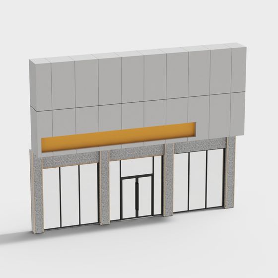 Stylish Low-Poly Urban Building 3D model