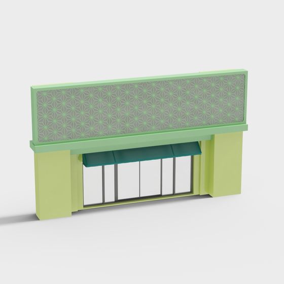 Neon Corner Shop 3D Model