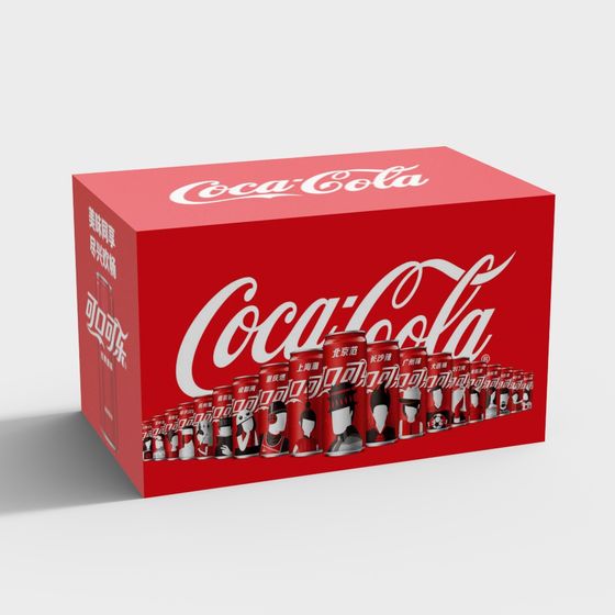Vibrant Low-Poly Coca-Cola 3D model