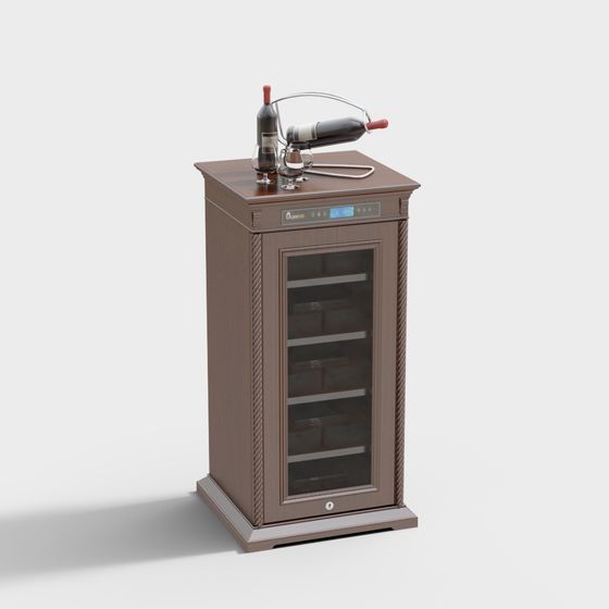 Elegant Wine Cabinet 3D model