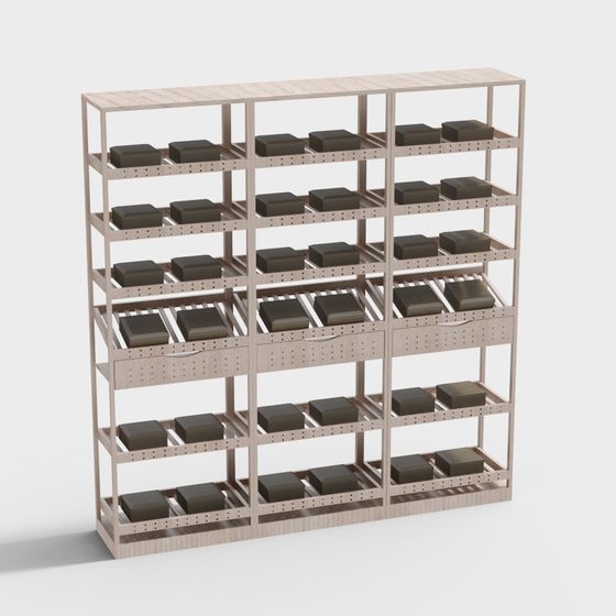 Stylish Minimalist Liquor Cabinet 3D model