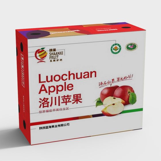 Luo Chuan Apple Low-Poly 3D Model
