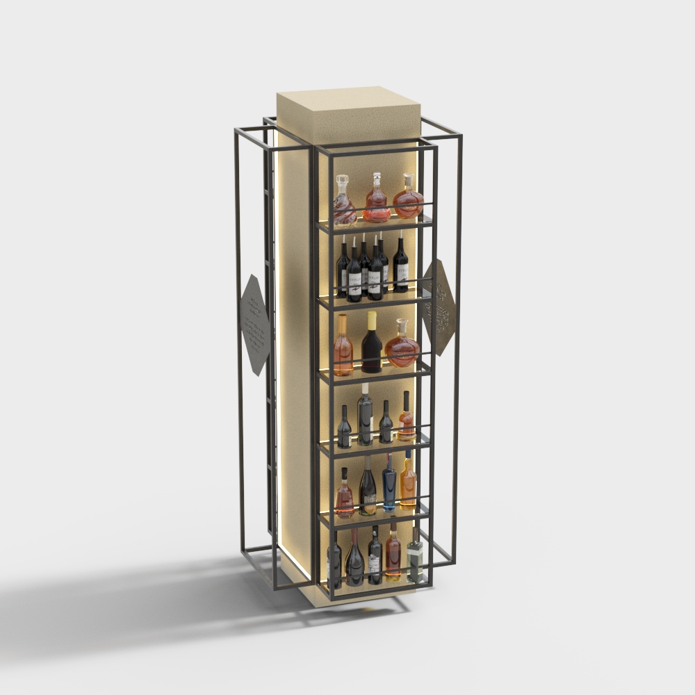 wine cabinet column wine rack