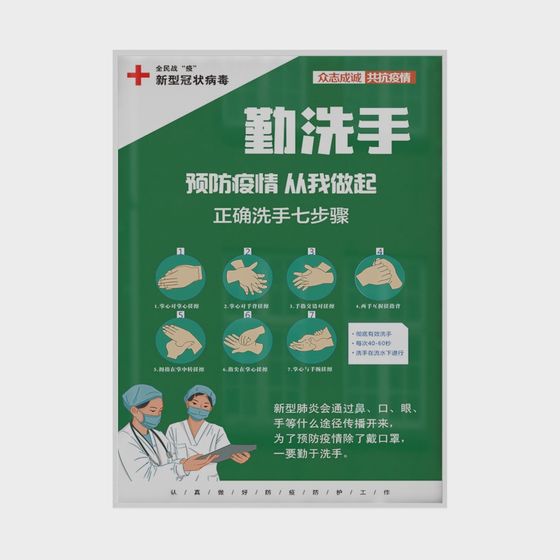 Hand Washing Tutorial 3D Model for Creative Projects