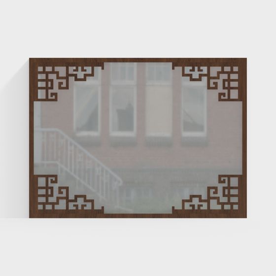 Low-Poly Artistic Window 3D Model