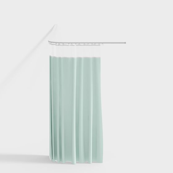 Mint Shower Curtain 3D model