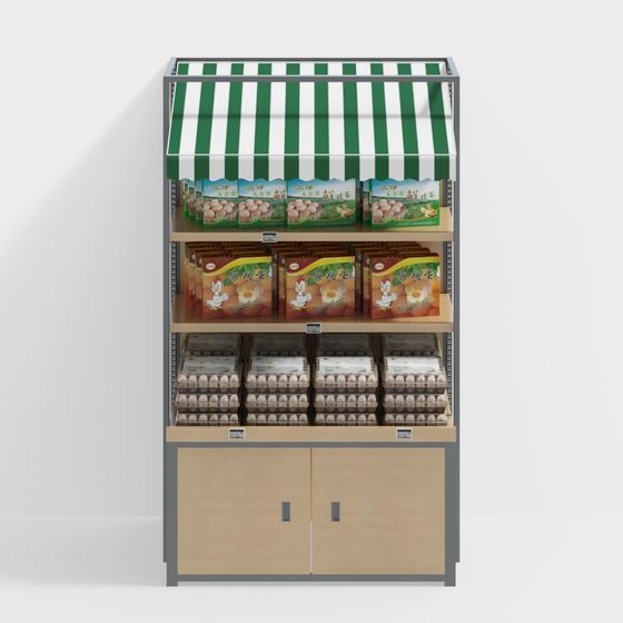 Low Poly High Detail Egg Display Cabinet 3D model