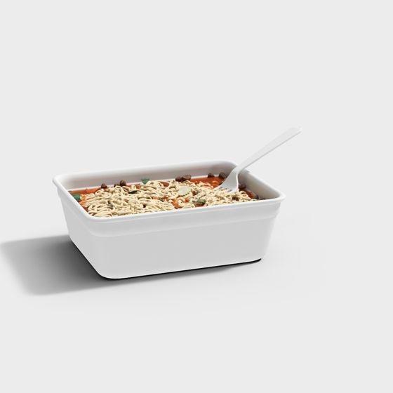Realistic Instant Noodle Bowl 3D model