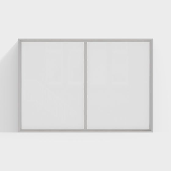 Minimalist Double Window Frame 3D model