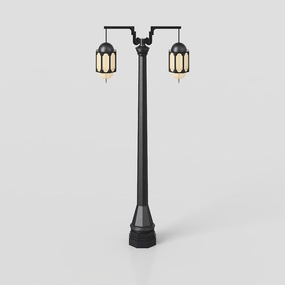 Vintage Street Lamp 3D model with Elegant Design