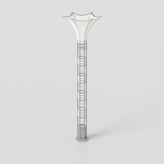 Futuristic 3D Model Street Lamp Design